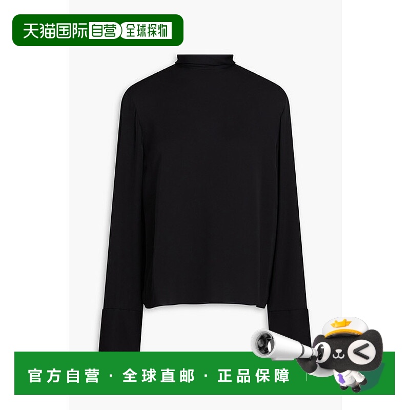 1h可退 香港直邮潮奢 THEORY 希尔瑞 女士 蝴蝶结真丝绉纱衫 O080