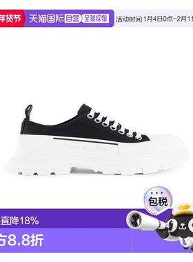 香港直邮Alexander McQueen亚历山大麦昆Tread Slick帆布系带及踝