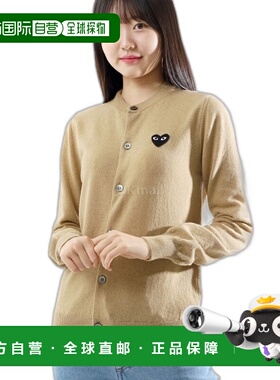 韩国直邮COMME DES GARCONS P1N023 开襟衫 女士 黑色心形徽标 珍