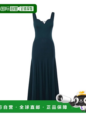 1h可退 香港直邮alaia 女士 修身喇叭羅紋針織連身裙 AA9R2887K01