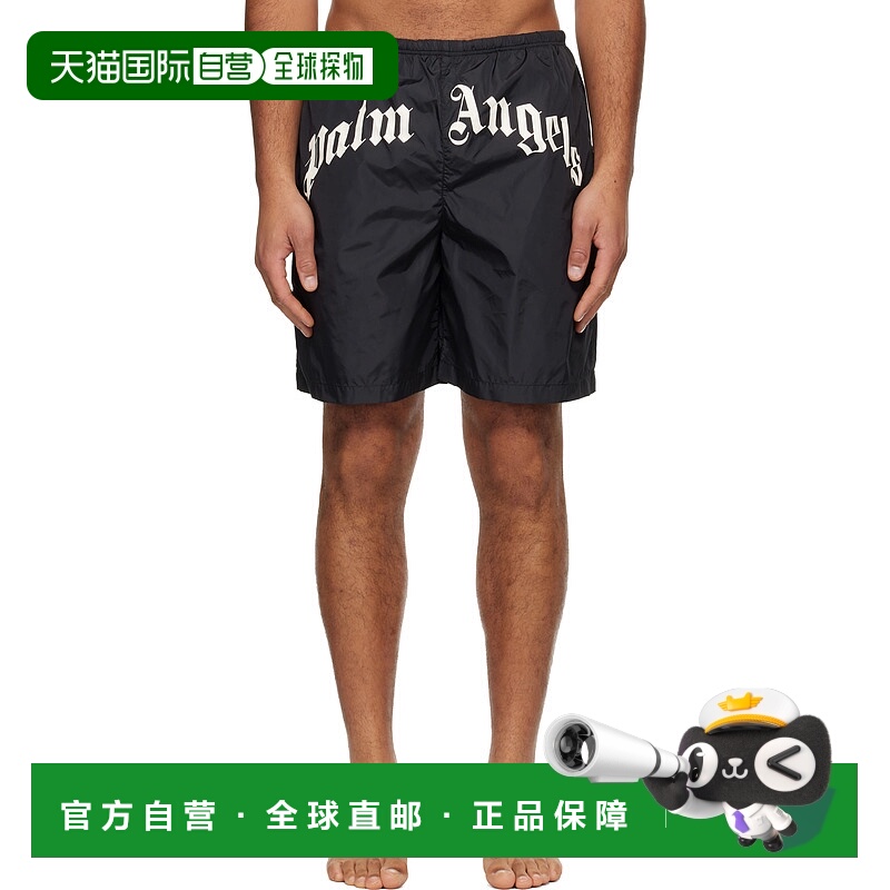 1h可退 香港直邮潮奢 Palm Angels 棕榈天使 男士 黑色 Curved Lo