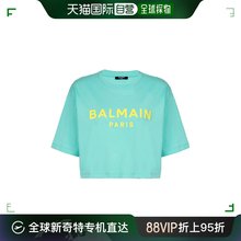 香港直邮潮奢 Balmain 巴尔曼 女士 圆领印花T恤 BF1EE020BB02