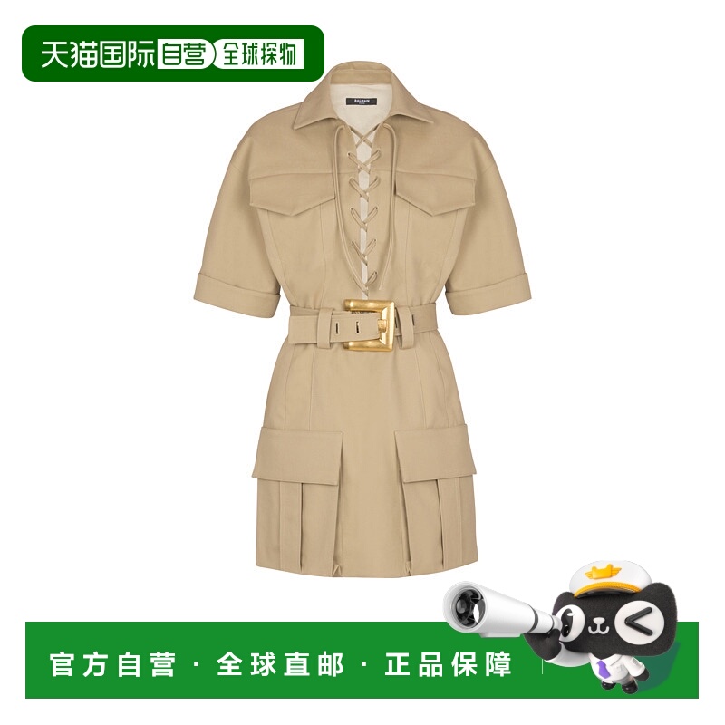 香港直邮Balmain 系带连衣裙 FF1R7415CF69