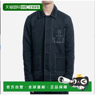 1h可退 香港直邮J.W. Anderson 男士 锚图案直筒打蜡夹克 JK0300P