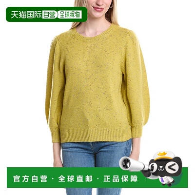 自营Autumn Cashmere Puff Sleeve Wool & Cashmere-Blend Sweate