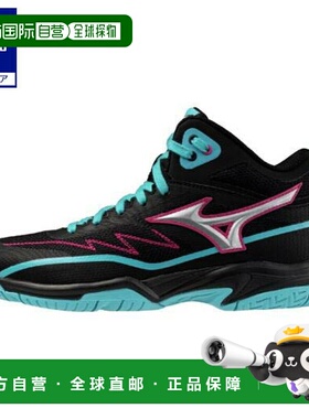 日本直邮 Mizuno 新手BB6青少年篮球鞋 黑色×银色×蓝色