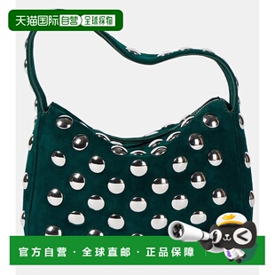 1h可退 香港直邮潮奢 KHAITE 女士 Elena 小号铆钉绒面革肩包女包