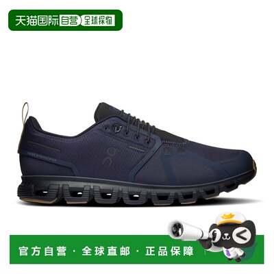 自营欧洲直邮On昂跑 Cloud 6 Waterproof男士黑色聚酯纤维运动鞋