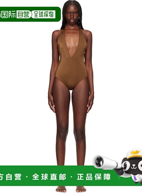 香港直邮潮奢 Versace 范思哲 女士 棕色 Tex Rodi Modulo Spilla