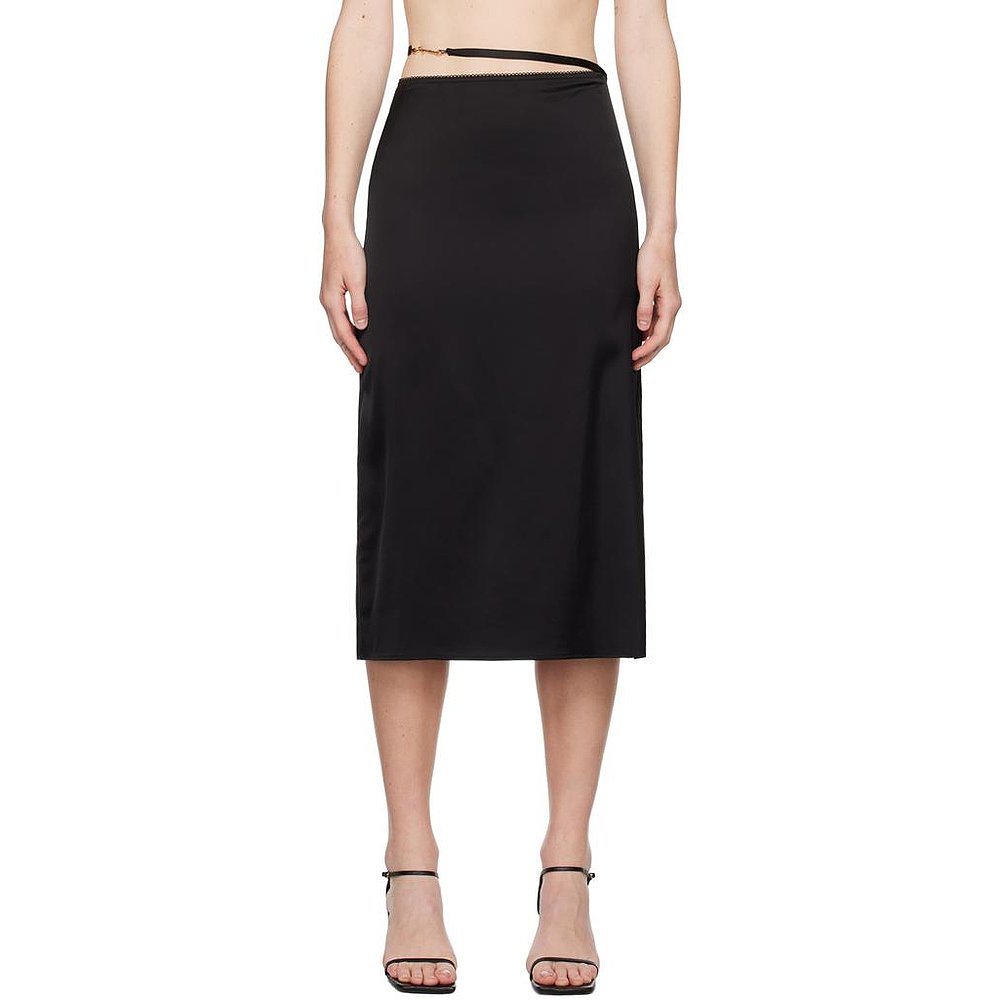 JACQUEMUS|黑色 La Casa 'La jupe Notte' 中长半身裙