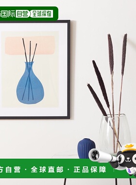自营 Safavieh Sticks In The City 相框壁画 - 腮红/蓝色 美国奥