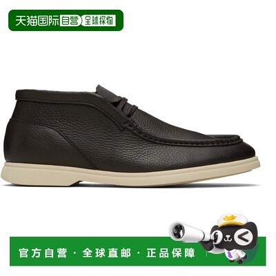 香港直邮BOSS 波士 男士 棕色 Tumbled Leather 沙漠靴 50536227