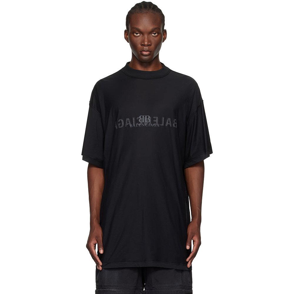 Balenciaga 巴黎世家 男士 黑色 Inside Out T 恤 787358TQVJ4