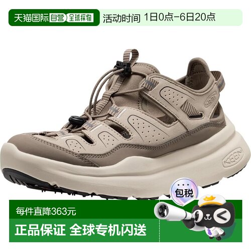 【日本直邮】KEEN WK450 女款运动凉鞋 PLAZA 灰褐色/黑色1028923