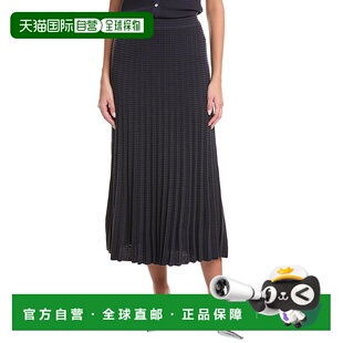 蓝色 自营rag Midi碎骨裙 boneEloise 美国奥莱直发半身裙