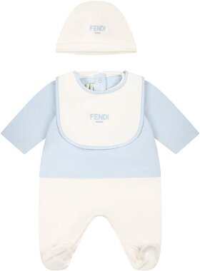 Fendi 徽标连体衣三件套 BUK103 8RA