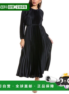 自营Julia Jordan缎面长裙-蓝色 美国奥莱直发连衣裙