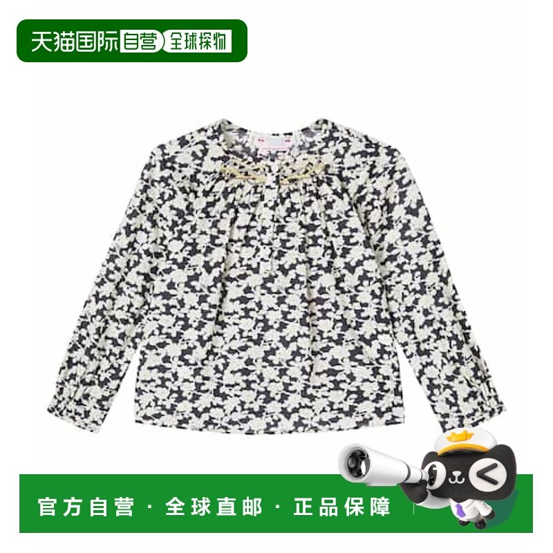 1h可退 香港直邮Bonpoint 女童 Biancarosa 花朵棉质衬衫童装