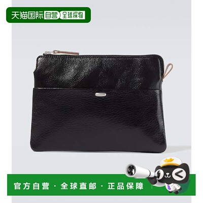 香港直邮Our Legacy 男士 Supporter 有肩带皮革手包 A4248SOTBLA