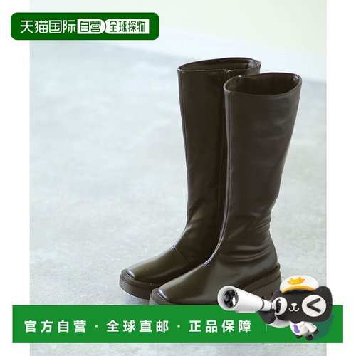 日本直邮Menue 方形鞋头厚底长靴 [ME8623BW01279]