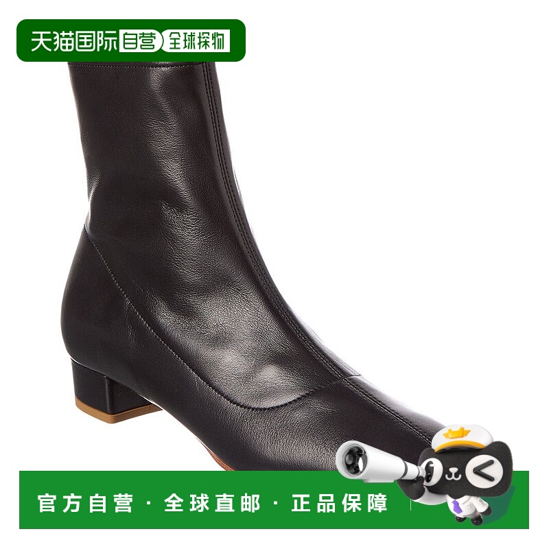 自营By FAR Este Leather Bootie - black 美国奥莱直发