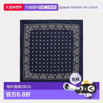 自营欧洲直邮RalphLauren拉夫劳伦 Polo带徽标棉质头巾