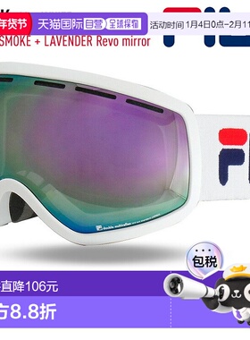 日本直邮FILA 滑雪镜 FG1801J-4 [哑光白] 烟熏色 + 薰衣草色 Rev