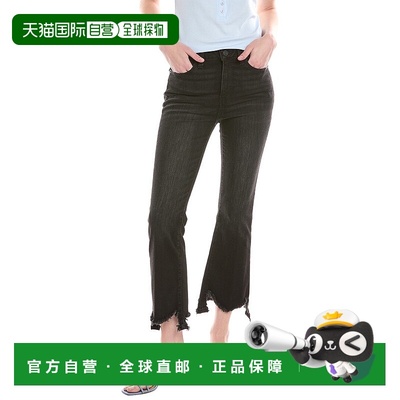 自营 FRAME Denim Le Crop Tilt细高跟迷你短靴牛仔裤-黑色 美国