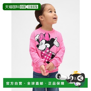 半拉链设计 卫衣 柔软 日本直邮GAP儿童联名迪士尼宽松长袖 1h可退