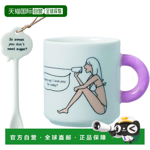【日本直邮】KINTO I love you图案陶瓷马克杯 31775