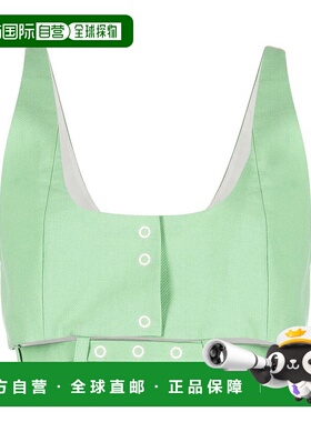 香港直邮GANNI 甘尼 女士 徽标背心 F7596 green绿色 舒适时尚