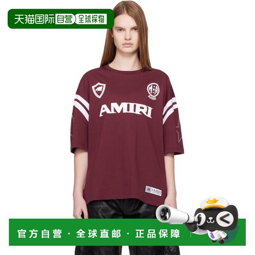 香港直邮AMIRI 女士 红色 运动 T恤 AWTOJR1022P 舒适时尚