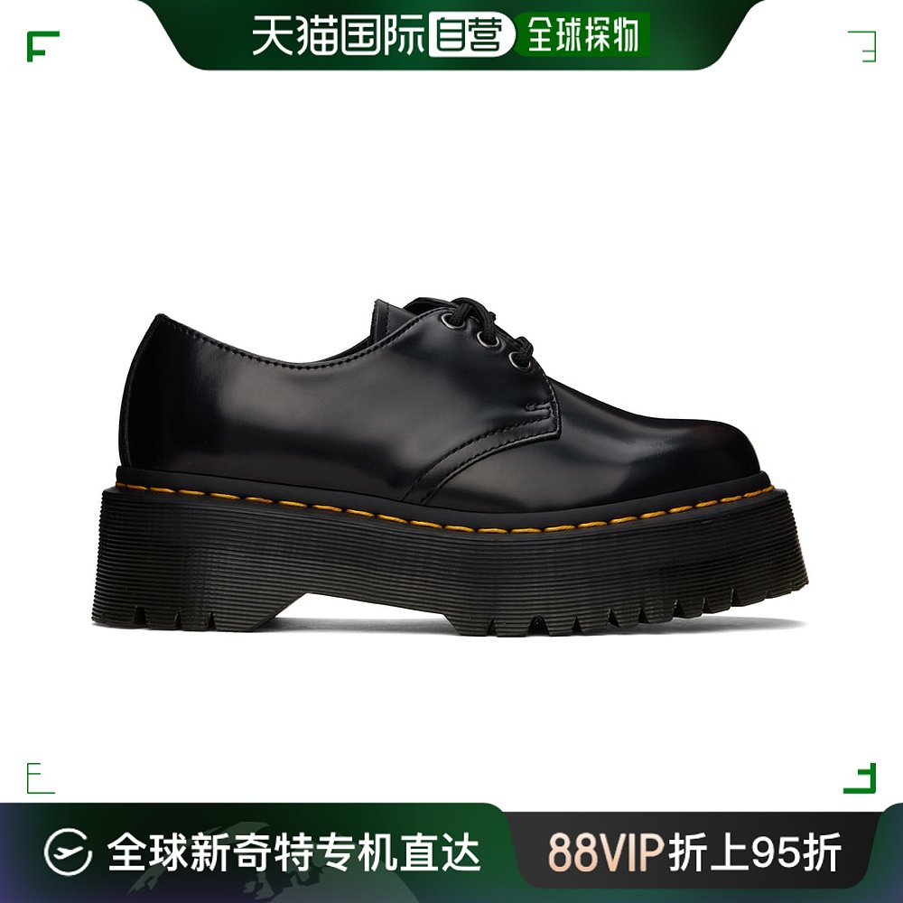 香港直邮潮奢 Dr. Martens马丁大夫女士黑色 8053 Leather Pla