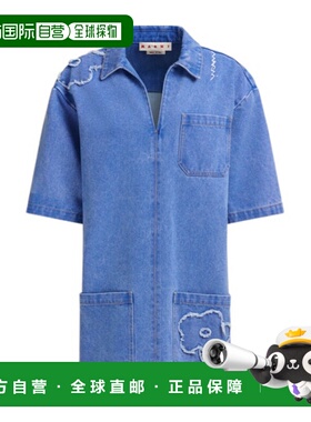 香港直邮Marni 贴花短款牛仔连衣裙 ABJD1391QSUSCX34