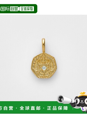 日本直邮日潮 agete 阿卡朵WEB限定3月生辰石金海蓝宝吊坠单只