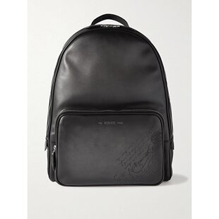 潮奢 Berluti 伯尔鲁帝 男士 Scritto Logo压纹皮革背包 M310387