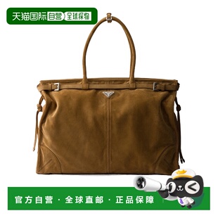 香港直邮Prada Prada Bonnie 绒面革托特包 2VG1282C4SVOOO斜挎包