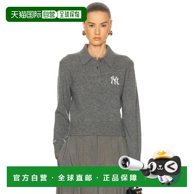 1h可退 香港直邮SPORTY & RICH 女士 Yankees Serif 经典羊绒Polo