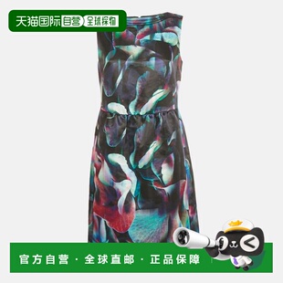 自营Emporio Armani Multicolor Digital Print Satin Sleeveless