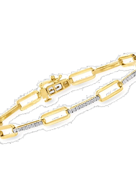 自营Ross-Simons 18kt 金钻石回形针链式手链 - 8 英寸 美国奥莱
