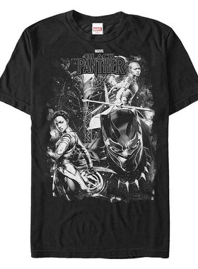 美国直邮Fifth Sun 漫威男款黑豹集体动作姿势短袖T恤