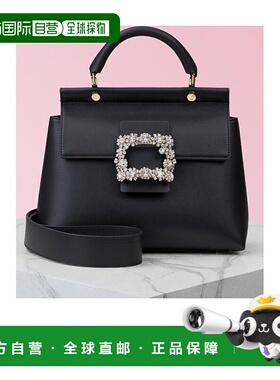 香港直邮Roger Vivier Cabas Viv  Flower Strass Buckle手提包 R