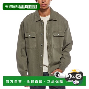 Denim green Textured Overshirt 美国奥莱直 Terry 自营FRAME