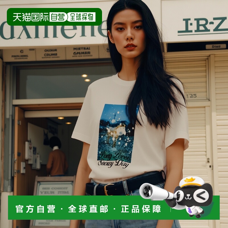 韩国直邮CAVISH 公用T恤CV2CMFT503BNV SONGBIRD Vol.1 PONY W SS