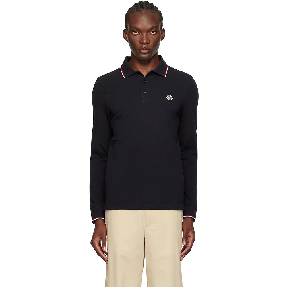 潮奢 Moncler 盟可睐 男士 海军蓝 Polo 衫 J20918B7010084556