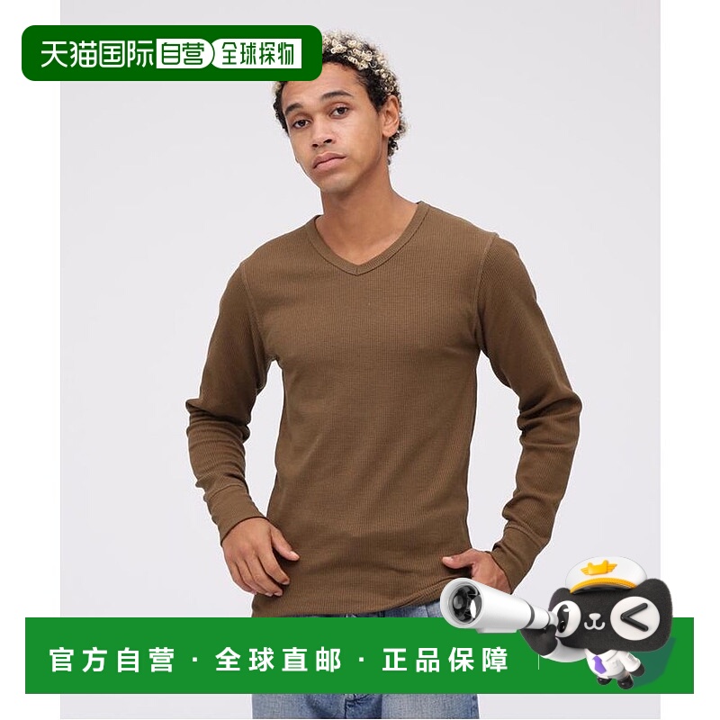 日本直邮AVIREX DAILY THERMAL L/S V-NECK T-SHIRT 长袖V领T恤 [