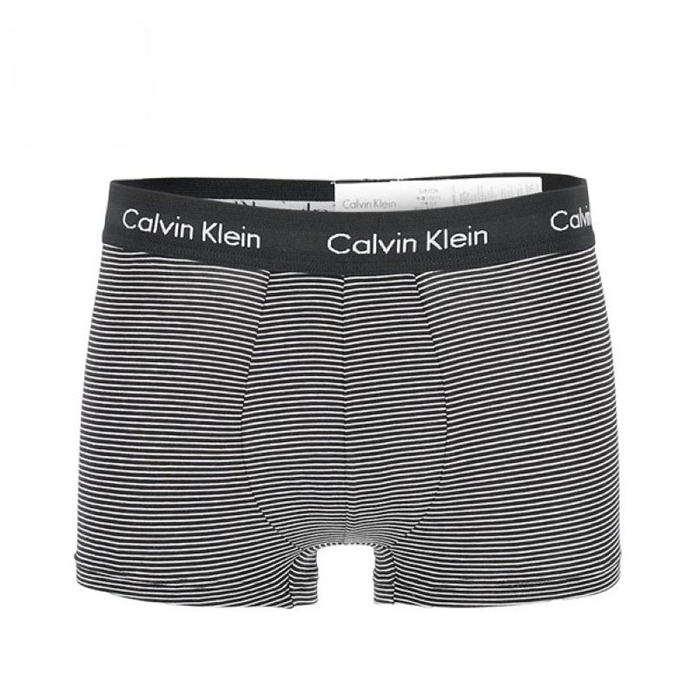 香港直邮calvin klein/凯文克莱 男士黑白条纹简约舒适平角内裤