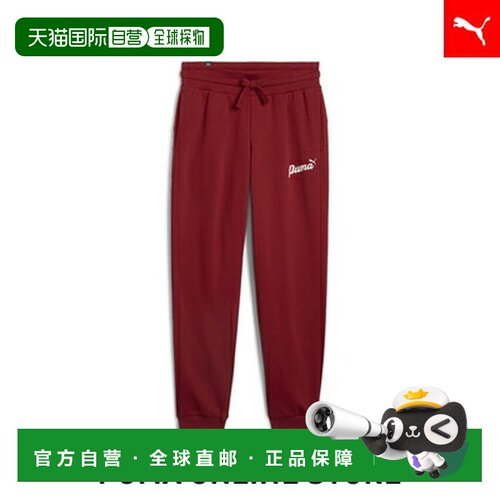 日本直邮PUMA ESS+ Script 时尚百搭柔软亲肤休闲裤 女款 红色