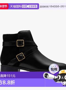 日本直邮Clarks其乐 Havisham Bay 时尚简约 短靴 3.5cm 女款 黑