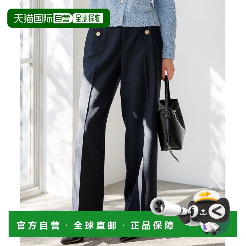 日本直邮23区 女士 高雅海风感宽腿西裤 PRWOLS0208女装阔腿裤图片